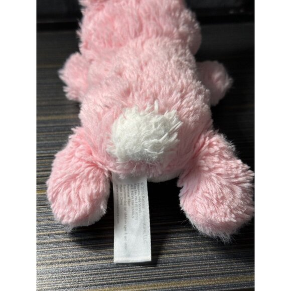8" Animal Adventure Plush Pink White Plush Laying Easter Bunny Stuffed Rabbit - Picture 7 of 9